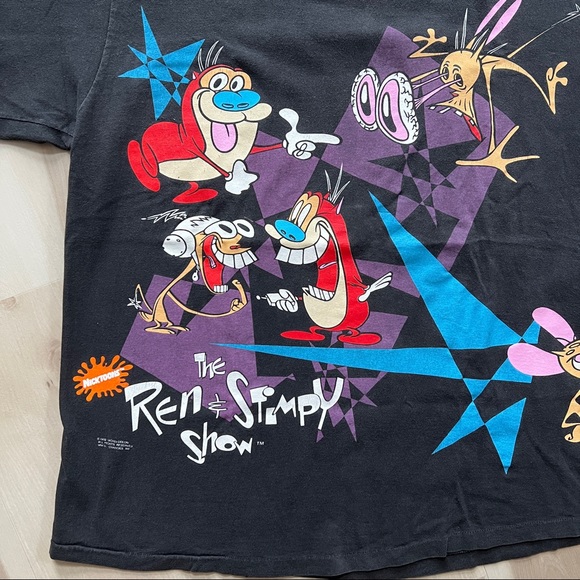 Authentic Vintage Ren & Stimpy All Over Print T-Shirt Sz XL  Perfect condition - Picture 2 of 10